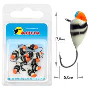 Мормышка AQUA Капля с ушком обмазка с винтом и камнем 119123