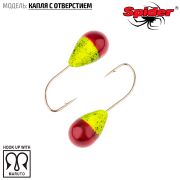 Мормышка Spider d 3,0 мм Капля с отверст.краш