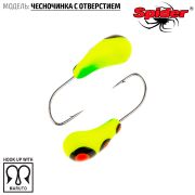 Мормышка Spider d 3,5 мм Чесночинка с отверст. гальваника