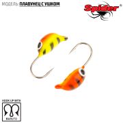 Мормышка Spider d 3,0 мм Плавунец с ушком краш.