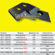 Ножи NERO ступенчатые 130 мм правые 3004-130